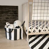 Komody dla dzieci - WILDFIRE Płytka torba do przechowywania w paski czarne uchwyty - miniaturka - grafika 1