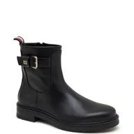 Botki damskie - Tommy Hilfiger Skórzane botki - miniaturka - grafika 1