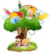 Pomoce naukowe - Naklejka ścienna: Bajkowe Drzewo - miniaturka - grafika 1