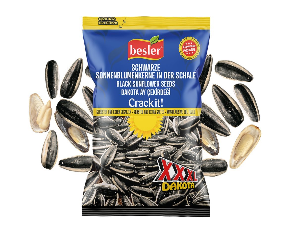 Besler Czarny Słonecznik XXL Dakota Extra Solony 125 g Eco-Pack