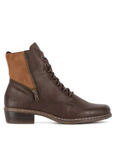 Rieker Botki Y0800-24 Brązowy - Botki damskie - miniaturka - grafika 1