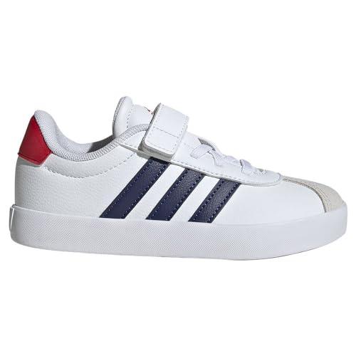 adidas Buty dziecięce Vl Court 3.0 El C unisex, Ftwr Biały Ciemny Niebieski Lepszy Szkarłatny, 32 EU
