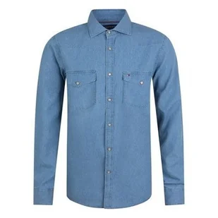 Tommy Hilfiger koszula męska, jasny jeans, Rozmiar M - Koszule męskie - miniaturka - grafika 1