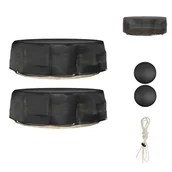 Pokrowce na meble ogrodowe - vidaXL Pokrowce na wyspy wypoczynkowe 2 szt. 10 oczek Ø236x67 cm okrągłe - Pokrowce ochronne na meble ogrodowe - miniaturka - grafika 1