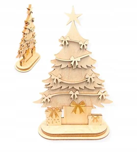 DREWNIANA CHOINKA 3D Z PREZENTAMI DRZEWKO DEKORACJA STOJĄCA DEKOR 23,5CM - Zabawki kreatywne DREWNIANA CHOINKA 3D Z PREZENTAMI DRZEWKO DEKORACJA STOJĄCA DEKOR 23,5CM - Zabawki kreatywne - miniaturka - grafika 1
