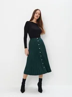 Spódnice - Mohito - Plisowana zielona spódnica midi - zielony - miniaturka - grafika 1