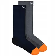 Odzież trekkingowa męska - Skarpety trekkingowe Salewa MTN TRN AM Crew Sock - navy - miniaturka - grafika 1