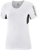 Koszulki sportowe damskie - Salomon Koszulka S/LAB Sense Tee W White/ Oyster Mushroom C15110 - miniaturka - grafika 1