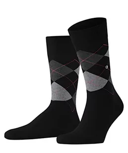 Burlington Mężczyźni Skarpety King M SO Trwała Organiczna Bawełna z wzorem 1 Para, Czarny (Black 3011), 40-46 - Skarpetki damskie - miniaturka - grafika 1
