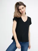 Koszulki i topy damskie - BIG STAR Koszulka w kolorze czarnym - miniaturka - grafika 1