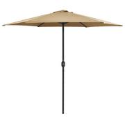 Parasole ogrodowe - vidaXL Lumarko Parasol ogrodowy na słupku aluminiowym, 270x246 cm, taupe 47347 - miniaturka - grafika 1