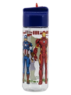 Avengers Bidon "Avengers" w kolorze granatowym - 540 ml - Sztućce dla dzieci - miniaturka - grafika 1