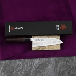 Kanetsune Zen-Bokashi Ao/ir Santoku 16,5 - Noże kuchenne - miniaturka - grafika 3