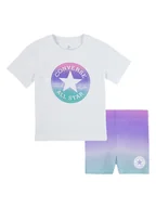 Kaftaniki dla niemowląt - Converse 2-częściowy zestaw w kolorze biało-fioletowo-niebieskim - miniaturka - grafika 1