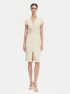 Sukienki - Rinascimento Sukienka koktajlowa CFC0123774003 Beżowy Regular Fit - miniaturka - grafika 1