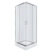 Kabiny prysznicowe - Kabina prysznicowa NAMELESS Durasan 90x90 chrom kwadratowa z brodzikiem 1szt. - miniaturka - grafika 1