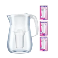 Dzbanki filtrujące - ZESTAW PROMOCYJNY! Dzbanek filtrujący Aquaphor PROVENCE 4.2l Biały + 3 filtry A5 MG - miniaturka - grafika 1