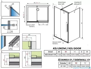 Radaway Furo Kdj Brushed Nickel kabina 110x110cm lewa szczotkowany nikiel 10104572-91-01L/10110530-01-01/10113110-01-01 - Kabiny prysznicowe Radaway Furo Kdj Brushed Nickel kabina 110x110cm lewa szczotkowany nikiel 10104572-91-01L/10110530-01-01/10113110-01-01 - Kabiny prysznicowe - miniaturka - grafika 2