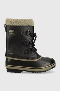 Buty dla dziewczynek - Sorel śniegowce dziecięce kolor czarny - grafika 1