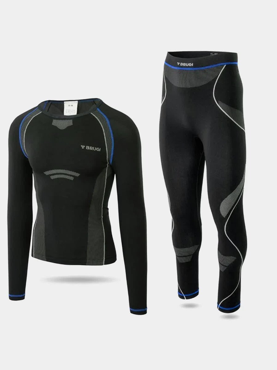 Bielizna Damska Termoaktywna (Góra + Dół) Brugi 4Rch-K9Q Czarny