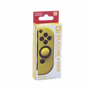 Joy Kontroler Silikonowa Skóra - Prawidłowy - Żółty + Chwyts - Nintendo Switch - Akcesoria do Nintendo - miniaturka - grafika 1