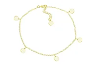 Bransoletki - Bransoletka Lilian z zawieszkami - kółeczka - 24k złocenie - miniaturka - grafika 1