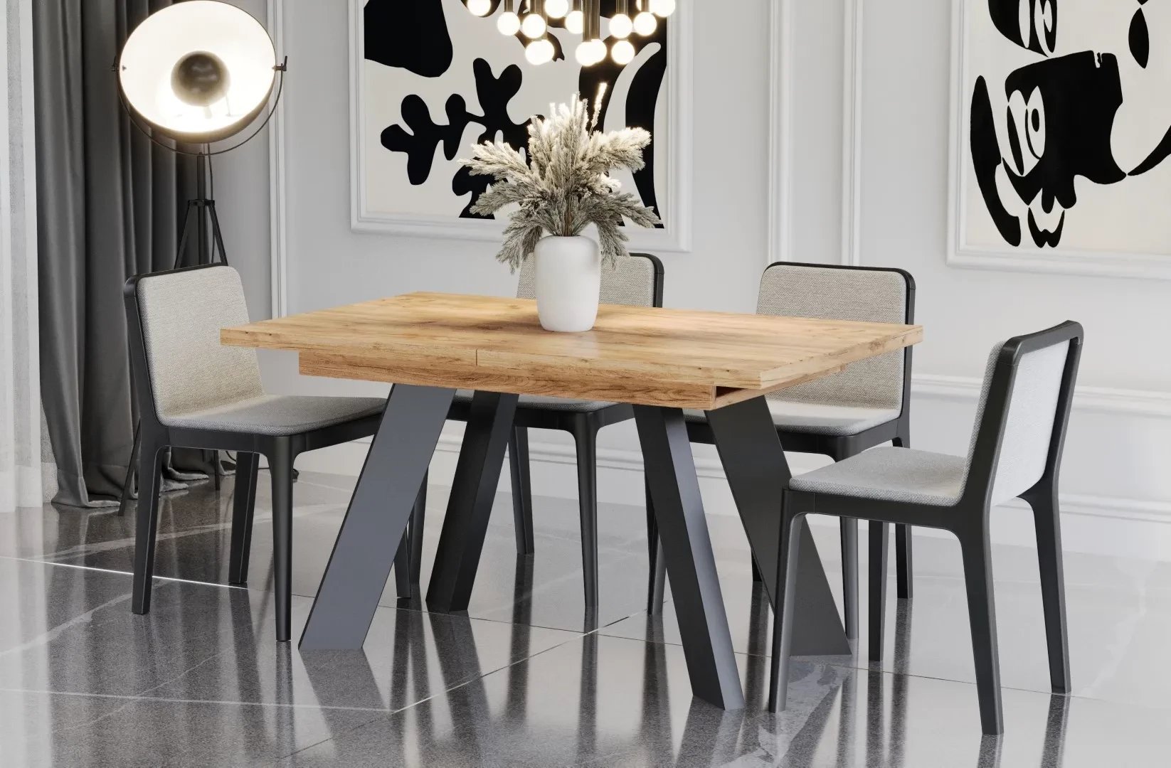 Stół rozkładany COMO 130210x80 dąb złoty craft ENDO