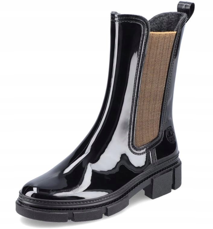 RIEKER DAMSKIE BOTKI CZARNE WSUWANE 36 6CA