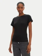 Koszulki i topy damskie - Tommy Hilfiger T-Shirt WW0WW45731 Czarny Slim Fit - miniaturka - grafika 1