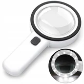 Mikroskopy i lupy - LUPA 30X SZKŁO POWIĘKSZAJĄCE DO CZYTANIA Z 12 LED - miniaturka - grafika 1