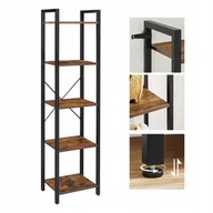 Regały - Regał szafka do przechowywania 39,6x154x30 czarny 5 poziomów Loft vintage - miniaturka - grafika 1