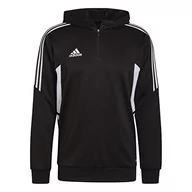 Bluzy męskie - adidas Męska bluza z kapturem Track Top, czarny, L - miniaturka - grafika 1