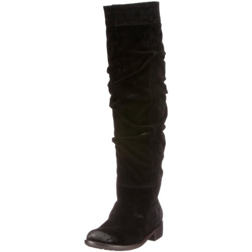 Buffalo London 111555 COPPEN 13 SUEDE BLACK 01, kozaki damskie, czarny - Czarny Czarny 01-37 eu