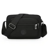 Inne - TEMU Leśna Nylonowa Torba na Ramię dla Kobiet - Regulowany Pasek, Casualowy Design Crossbody w Kolorze Miętowej Zieleni/Czerni/Granatowym, Zamykanie - miniaturka - grafika 1