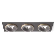 Lampy sufitowe - Redlux oprawa sufitowa LED Sharm SQ III 3x(10W 2700lm 3000K) 24° brąz/perłowo-złota wpuszczana R13262 - miniaturka - grafika 1