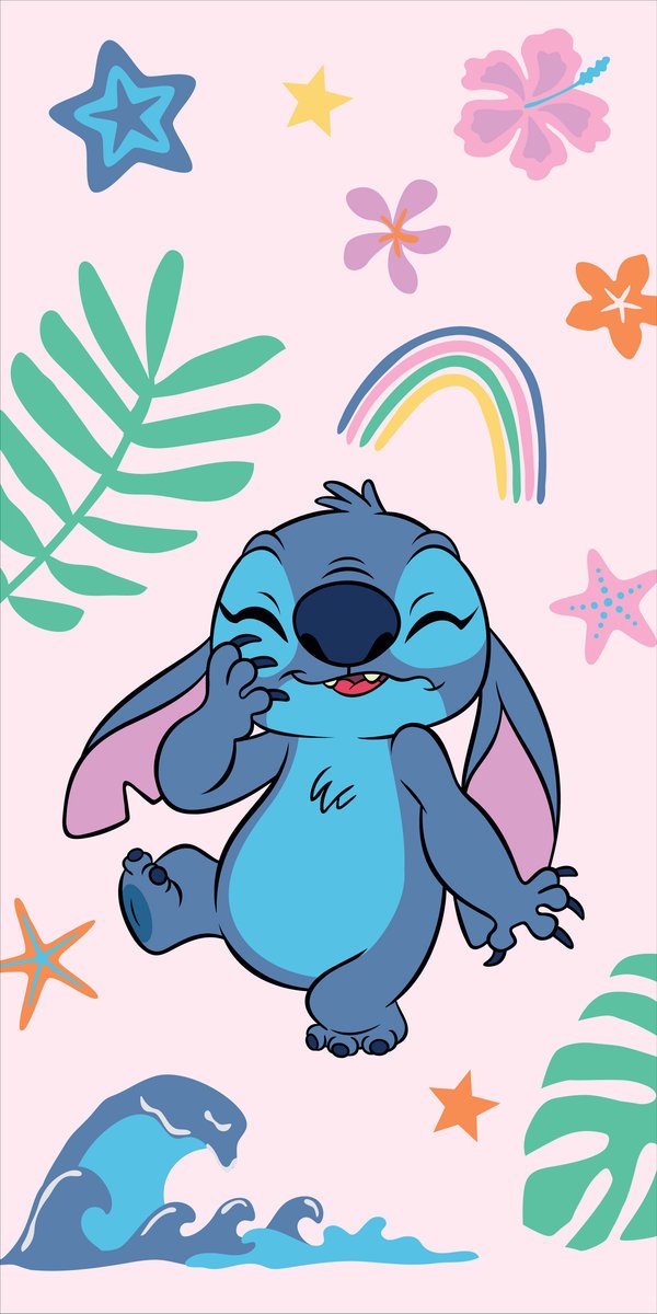 Ręcznik kąpielowy Stitch 140 x 70 cm Halantex 100% bawełna Disney plażowy