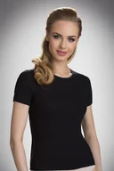 Koszulki i topy damskie - Koszulka damska z krótkim rękawem Natasza Eldar klasyczna czarna  S - miniaturka - grafika 1