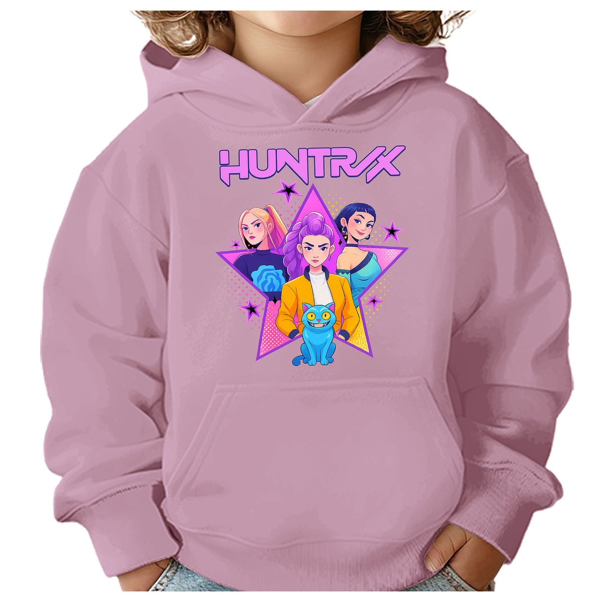 BLUZA DZIECIĘCA KPOP DEMON HUNTERS HUNTRIX 104 Z KAPTUREM BAWEŁNIANA