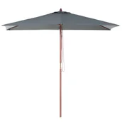 Parasole ogrodowe - Beliani Parasol ogrodowy 144 x 195 cm szary FLAMENCO 58125 - miniaturka - grafika 1