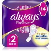 Podpaski - Always PLATINIUM Platinum Ultra Long+ Podpaski ze skrzydełkami x 14 - miniaturka - grafika 1