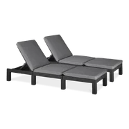 2x Leżak ogrodowy DAYTONA DELUXE Graphite