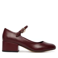 Czółenka - Czółenka Tommy Hilfiger Heeled Maryjane Buckle FW0FW09347 Bordowy - miniaturka - grafika 1