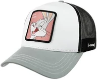 Czapki i chusty sportowe męskie - Czapka Trucker Bugs Bunny Patch by Capslab, czarno-biały, One Size - miniaturka - grafika 1