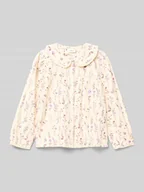 Bluzki dla dziewczynek - Bluzka z długim rękawem o kroju regular fit z czystej bawełny - miniaturka - grafika 1