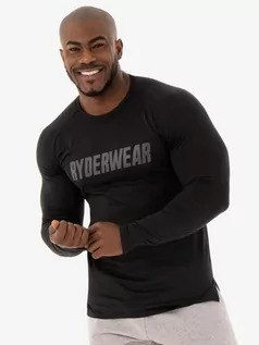 Koszulki sportowe męskie - Ryderwear Koszulka Flex Long Sleeve Czarna - grafika 1