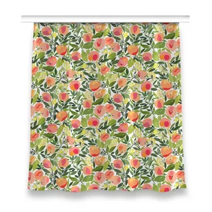 Kolorowa zasłona z nadrukiem 150x160 Brzoskwinie, Fabricsy - Zasłony - miniaturka - grafika 1