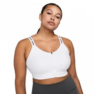 Bielizna sportowa damska - Biustonosz treningowy Under Armour UA Infinity High Zip 2.0 Bra - biały - UNDER ARMOUR - miniaturka - grafika 1