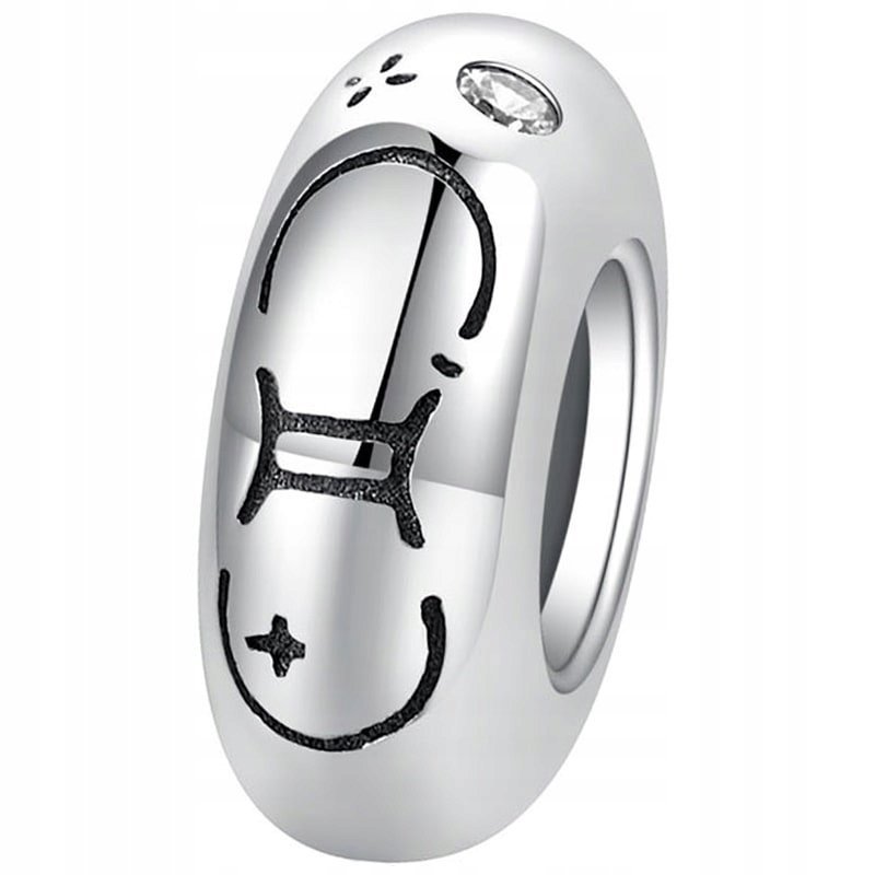 Charms Zawieszka Charms Stoper Zodiak Bliźnięta Srebro 925 Charmsy Trusky
