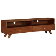 Szafki RTV - vidaXL Szafka pod telewizor, lite drewno z odzysku, 140 x 30 x 40 cm - miniaturka - grafika 1
