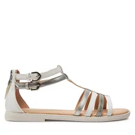 Buty dla dziewczynek - Sandały Geox J Sandal Karly Girl J7235D 054AJ C1Z1N D Biały - miniaturka - grafika 1
